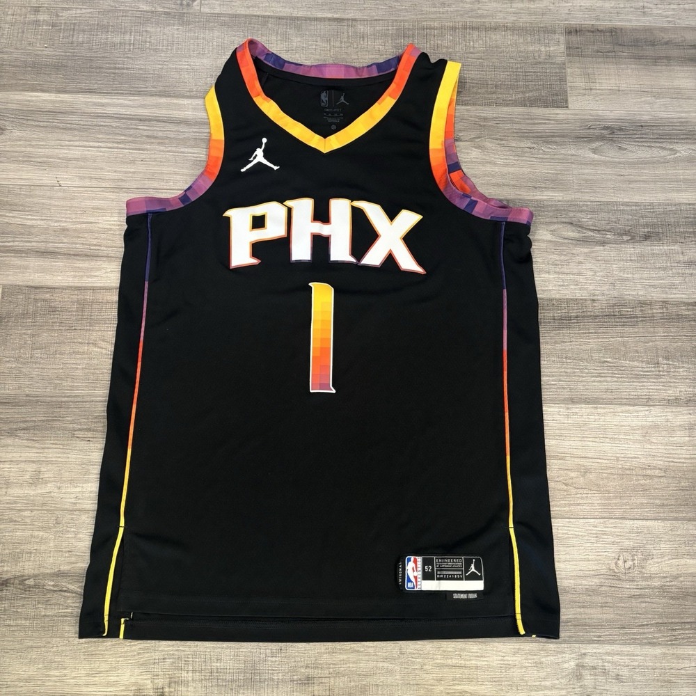 Rare JORDAN Devin Booker Phoenix Suns Statement Edition Swingman Jersey Black 52